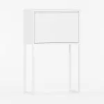 Stilren konsoll med én dør.