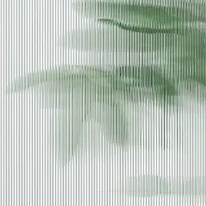 Glass ornamental ribbed