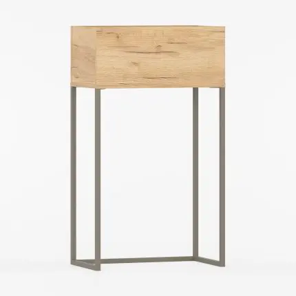 Plantekasse med slank metallramme.