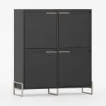 Skoskap med dører og metallben