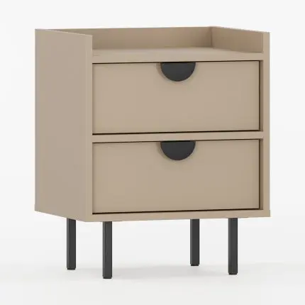 Skreddersydd skap med to skuffer og ben.