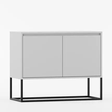 Baderomsskap med to dører.