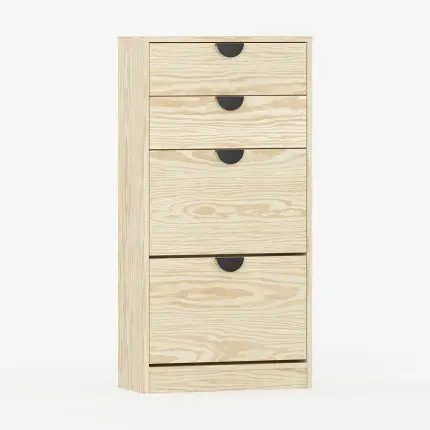 Design skoskap med dører.