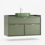 Baderomsskap med servant, 3 skuffer.