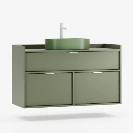 Baderomsskap med servant, 3 skuffer.