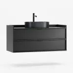 Skreddersydd baderomsskap med vask, to skuffer.