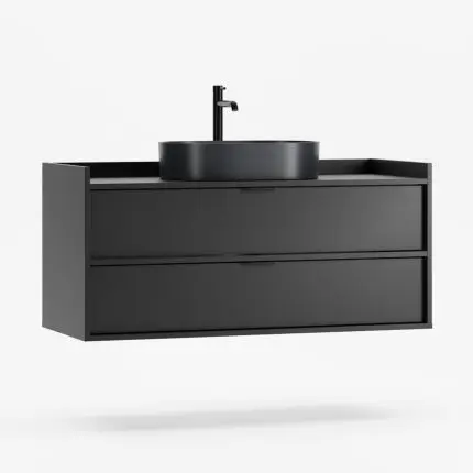 Skreddersydd baderomsskap med vask, to skuffer.