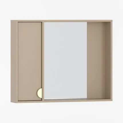 Vegghengt baderomsskap med speil.