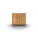 Skap TWIG 95 cm i oljet eik med to dører – kompakt og stilrent møbel i massivt tre.