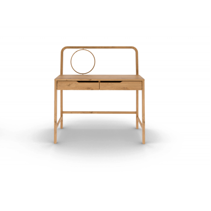 Toalettbord Twig – 110 cm bredt med speil og skuffer i massivt tre