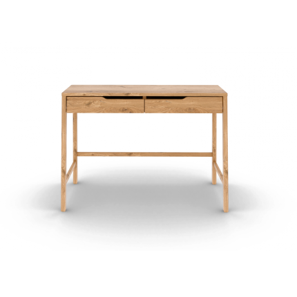 Toalettbord Twig 110 cm bredt – to skuffer, utskårne håndtak og et slankt understel i massivt tre.