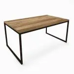 Rektangulært sofabord i stål og trelook – med mulighet for tilpasning