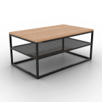 Sofabord med metallhylle