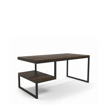 Sofabord med hylle - metallstativ