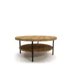 Sofabord MACONDO med svart stålstativ