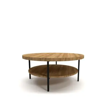 Sofabord MACONDO med svart stålstativ