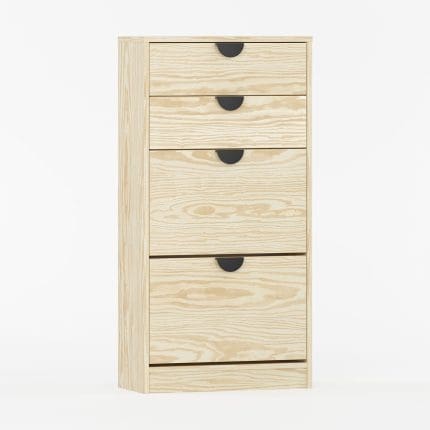 Design skoskap med dører.
