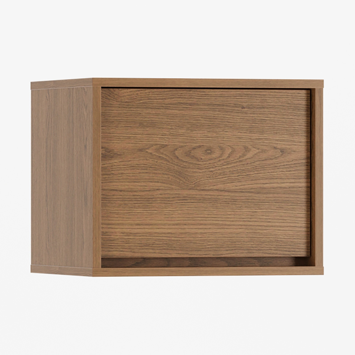 Kompakt og stilrent veggskap med en enkel dør